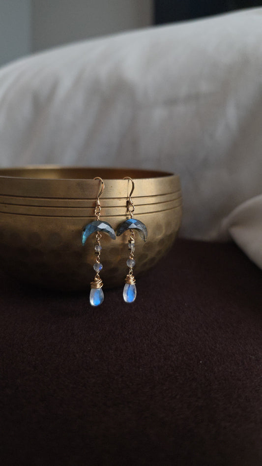 Moon Drop Earrings